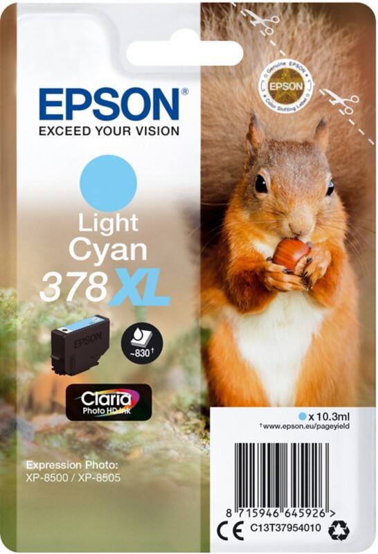 Epson 378XL Original Tintenpatrone C13T37954010 Hellcyan
