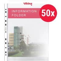 Pochette perforée Office Depot A4 Mat Transparent 80 microns Polypropylène Ouverture au-dessus 11 perforations 5306733 50 Unités