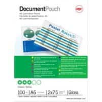 Pochette de plastification Document GBC A6 Brillant 75 microns (2 x 75) Transparent 100 Unités