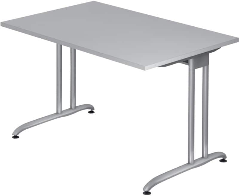 Bureau Hammerbacher B-Serie VBS Gris C-Pied 1200 (L) x 800 (P) x 740 (H) mm Acier, Aggloméré
