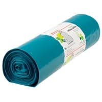 Office Depot Abfallsäcke 120 L Fixierband Blau Polyethylen niedriger Dichte 47 Mikron 25 Stück