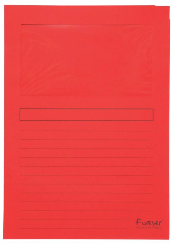 Chemise à fenêtre Exacompta Forever A4 Rouge Carton recyclé 100 Unités