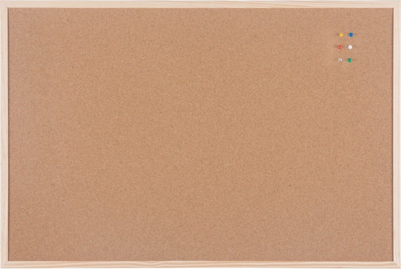 Tableau d’affichage Viking Non Magnétique Liège 120 (L) x 1,4 (P) x 90 (H) cm Bois Brun