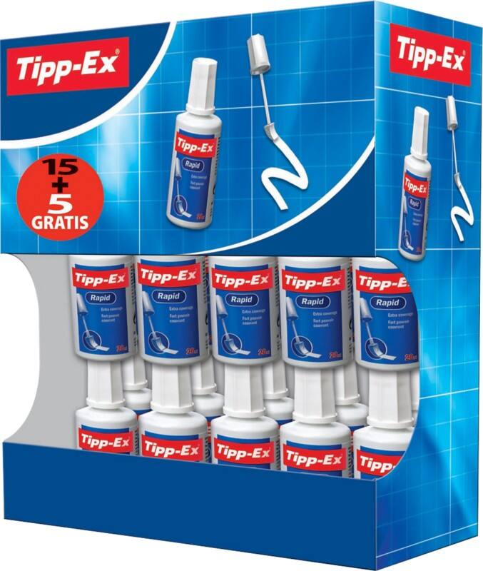 Tipp-Ex Korrekturflüssigkeit Rapid Weiss 20 ml 20 Stück
