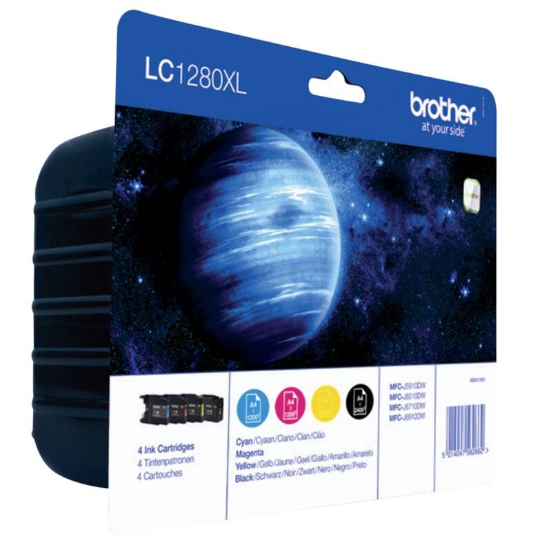 Brother LC-1280 XL Original Tintenpatrone Schwarz, Cyan, Magenta, Gelb Multipack 4 Stück