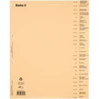 Intercalaires Biella A4 XL Brun 26 intercalaires Carton 2 Perforations 464426.9 26 Feuilles