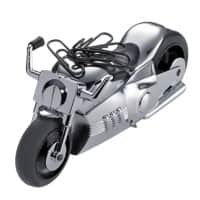 TROIKA Briefbeschwerer Easy Rider Motorrad Metall, Kunststoff Silber 11,8 x 4,8 x 5,3 cm