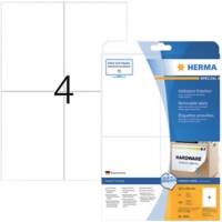 Étiquettes repositionnables HERMA 5082 Blanc Rectangulaires 100 Étiquettes par paquet 5082