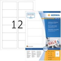 HERMA Wiederablösbare Etiketten 10304 Weiß DIN A4 88,9 x 46,6 mm 100 Blatt à 12 Etiketten