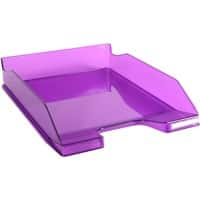 Corbeille à courrier Exacompta Combo 2 Classic Polystyrène Violet transparent A4+ 25,5 x 34,7 x 6,5 cm