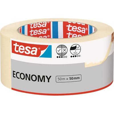 Ruban adhésif tesa Economy Beige 50 mm (l) x 50 m (L) Papier