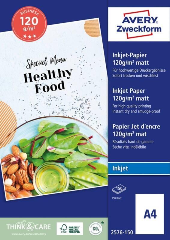 AVERY Zweckform Inkjet Fotopapier Matt DIN A4 120 g/m² Weiß 150 Blatt