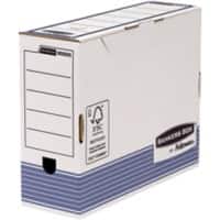 Boîtes archives Bankers Box System A4 Blanc/Bleu (10cm) - 10 unités