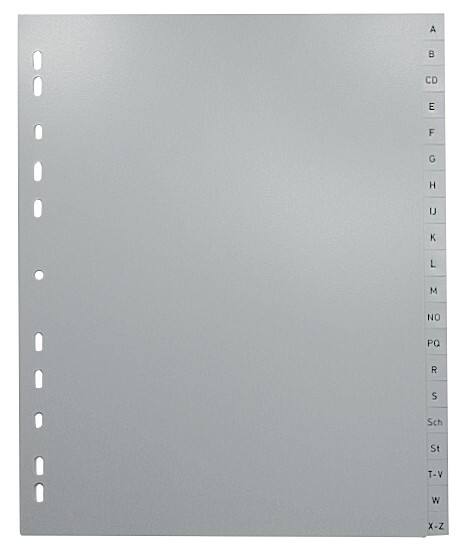 Viking A - Z Alphabetische Register DIN A4+ Grau 20-teilig PP (Polypropylen) 11 Löcher