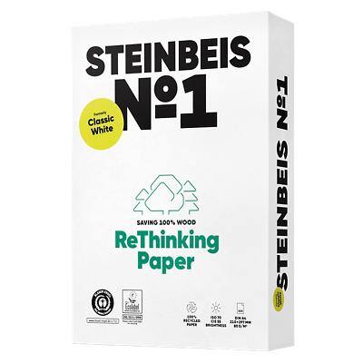 Steinbeis Classic No.1 DIN A4 Druckerpapier 100% Recycelt 80 g/m² Glatt Weiss 500 Blatt