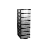 Really Useful Box Aufbewahrungsbox DT1008 Schwarz, Transparent Kunststoff 30 x 42 x 92,5 cm