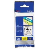 Brother TZe-251 Authentic Schriftband Selbstklebend Schwarzer Druck auf Weiss 24 mm x 8m
