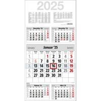 Wandkalender "Take Five" 2026 Sonderformat Papier Rot Deutsch, Englisch, Französisch