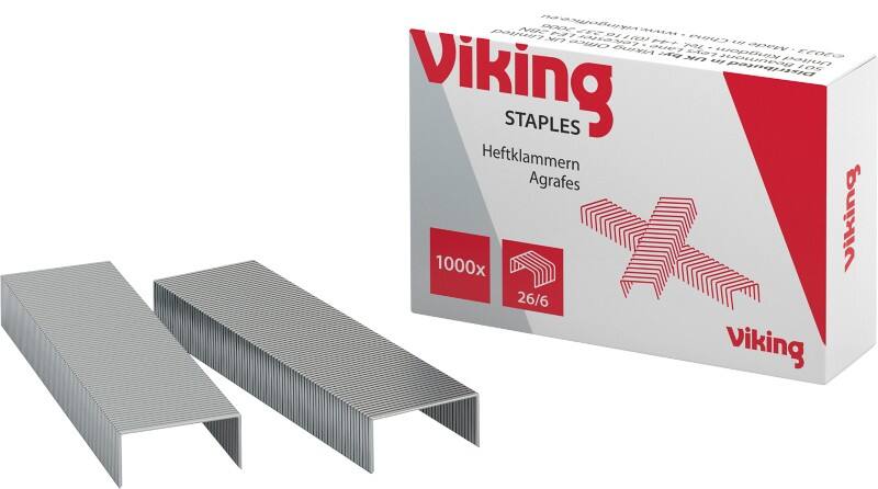 Agrafes Viking 26/6 5619474 Fil Argenté 1000 Unités