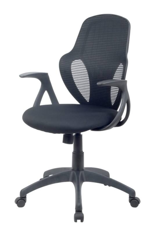 Siège de bureau Austin Viking Realspace Mécanisme d’inclinaison Filet, Tissu Accoudoirs fixes Siège réglable en hauteur Noir 110 kg