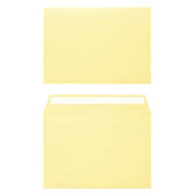 Enveloppe couleur Office Depot Sans fenêtre C5 229 (l) x 162 (h) mm Bande adhésive Vanille 120 g/m² 25 Unités