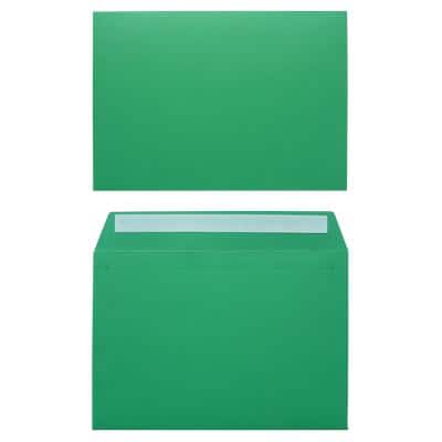 Enveloppe couleur Office Depot Sans fenêtre C5 229 (l) x 162 (h) mm Bande adhésive Vert 120 g/m² 25 Unités