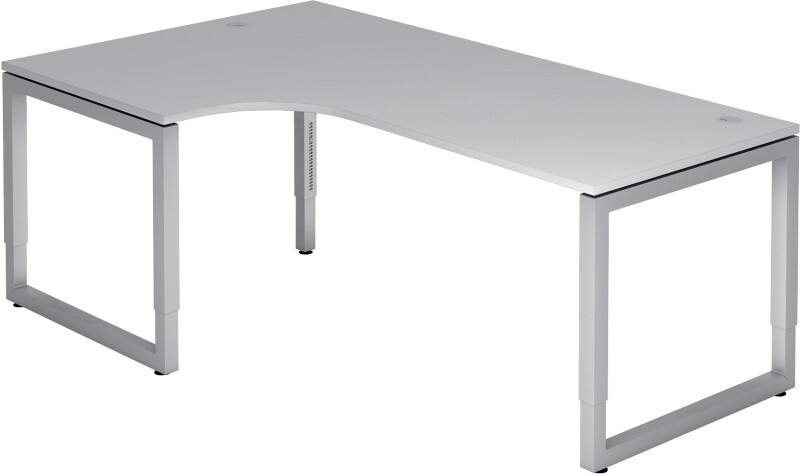 Bureau d'angle Hammerbacher R-Series VRS Gris Joue 2000 (L) x 1200 (P) x 850 (H) mm Acier, Aggloméré