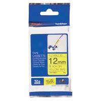 Brother TZe-FX631 Authentic Flexibles Schriftband Selbstklebend Schwarzer Druck auf Gelb 12 mm x 8m