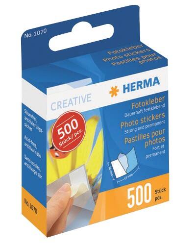 Étiquettes pour photos HERMA 1070 Transparent 17 x 12 mm 500 Unités