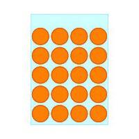 HERMA 1874 Markierungspunkte Neonorange 19 x 19 mm 5 Blatt à 20 Etiketten