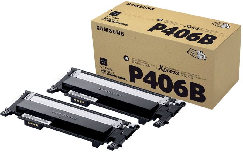 Samsung CLT-P406B Original Tonerkartusche Schwarz 2 Stück