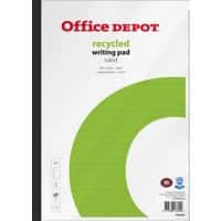 Office Depot A4 Fallgebunden Weiss Papierumschlag Notizblock Liniert Recycelt 80 Blatt 5 Stück
