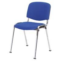 Chaise empilable Niceday ISO Tissu Bleu 4 Unités