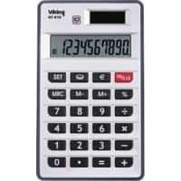 Calculatrice de poche Viking AT-810 10 chiffres Argenté