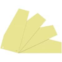 niceday Blanko Trennstreifen 10,5 x 24 cm Gelb Pappkarton Trapez 2 Löcher 100 Stück