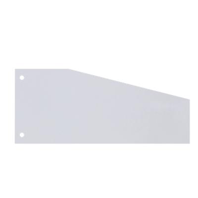 niceday Blanko Trennstreifen 10,5 x 24 cm Weiß Karton Trapez 2 Löcher 100 Stück