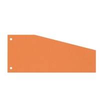 niceday Blanko Trennstreifen 10,5 x 24 cm Orange Pappkarton Trapez 2 Löcher 100 Stück