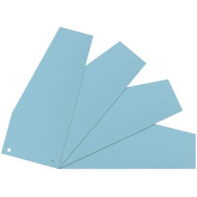 niceday Blanko Trennstreifen 10,5 x 24 cm Blau Pappkarton Trapez 2 Löcher 100 Stück