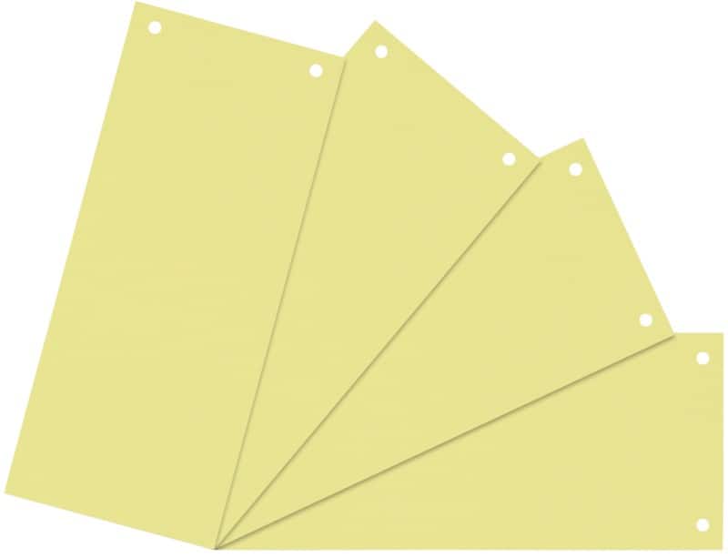 Viking Trennstreifen 100% Recycelt A4 Gelb Pappkarton Rechteckig 2 Löcher 100 Stück