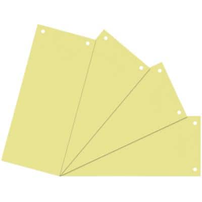 Niceday Blanko Trennstreifen Recycelt 100% 10,5 x 24 cm Gelb Manilla Rechteckig 2 Löcher 100 Stück
