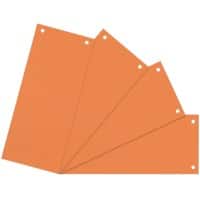 niceday Blanko Trennstreifen 10,5 x 24 cm Orange Pappkarton Rechteckig 2 Löcher 100 Stück