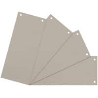 niceday Blanko Trennstreifen 10,5 x 24 cm Grau Pappkarton Rechteckig 2 Löcher 100 Stück