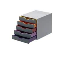 DURABLE Schubladenbox VARICOLOR 5 Kunststoff Grau 29,2 x 35,6 x 28 cm