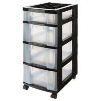 Module de rangement Really Useful Box Plastique 43 L Noir, transparent 30 x 42 x 72,5 cm