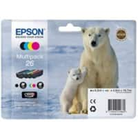 Epson 26 Original Tintenpatrone C13T26164010 Schwarz, Cyan, Magenta, Gelb Multipack 4 Stück