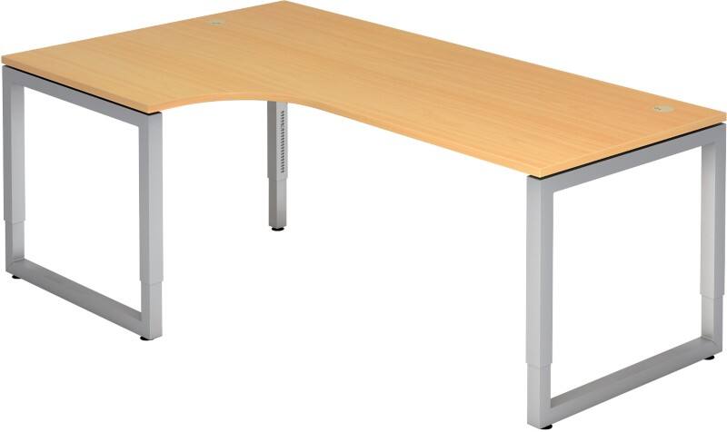 Bureau d'angle Hammerbacher R-Series VRS Hêtre Joue 2000 (L) x 1200 (P) x 850 (H) mm Acier, Aggloméré