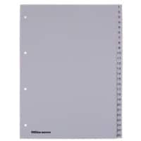 Intercalaires numériques Office Depot polypropylène A4 52 intercalaires 1 à 52 4 trous Gris
