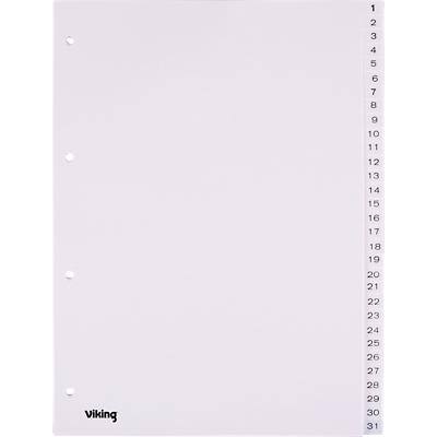 Viking Register A4 Weiss 31-teilig 4-fach Kunststoff 1 bis 31