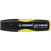 Surligneur STABILO Green Boss Jaune Pointe large Biseautée 5 mm Rechargeable