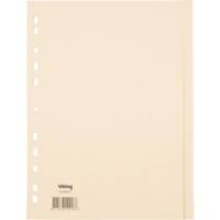 Intercalaires Office Depot Vierge A4 Chamois 20 intercalaires Carton Rectangulaire 11 Perforations 5914872 20 Feuilles
